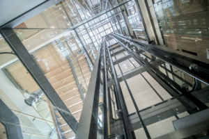modern glass elevator